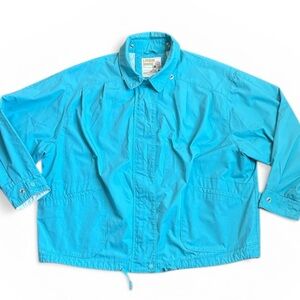 Vintage London Towne Jacket Women’s 2X Blue Full Zip Jacket